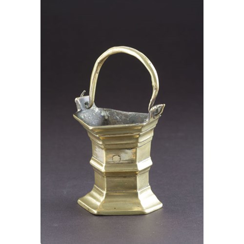 A Rare Ceremonial Brass Holy Water Bucket or 'Aspersorium'